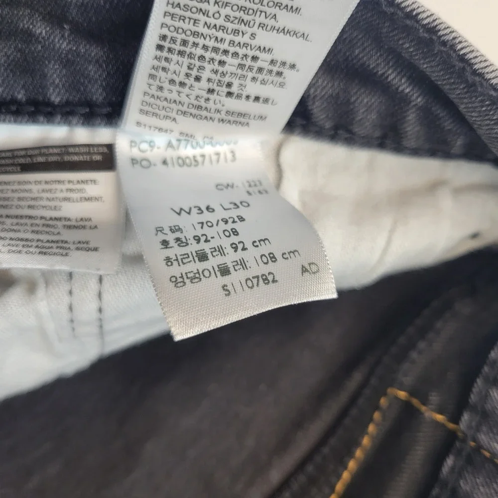 Levi's‎ 506 Straight Leg Jeans Mens 36x30 Black Faded Denim